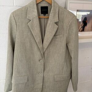 Dynamite Logan Linen Boyfriend Blazer